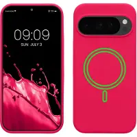Kwmobile telefoonhoesje geschikt voor Google Pixel 10 / Pixel 10 Pro - Hoesje met magneet compatibel met MagSafe - Smartphone case in neon roze