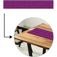 MuchoWow Tafelloper 180x30 cm - Tafelmat vinyl Tulpen - Patroon - Retro - Tafeldecoratie - Tafelversiering - Keuken decoratie - Tafel versiering
