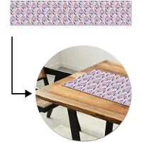MuchoWow Tafelloper 200x40 cm - Tafelmat vinyl Retro - Design - Bloemen - Tafeldecoratie - Tafelversiering - Keuken decoratie - Tafel versiering