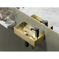 Sapho Aurum fontein met kraangat 36x18cm goud mat