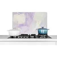 KitchenYeah Spatscherm keuken 70x50 cm - Kookplaat achterwand Abstract - Verf - Design - Muurbeschermer - Spatwand fornuis - Hoogwaardig aluminium
