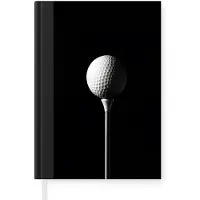 MuchoWow Notitieboek - Schrijfboek - Golfbal - Minimalistisch - Wit - Notitieboekje klein - A5 formaat - Schrijfblok