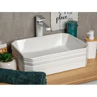 Kerra KR331 waskom rechthoekig glans wit 40x30x12cm
