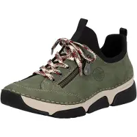 Rieker Sneakers laag 'Schnürschuh Damen 45973 54 Leder-Mix in grün' groen