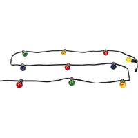 Globo Lighting Lichtketting Nirvana, 10-lamps, kleurrijk, kunststof, IP44 Nirvana, zwart, Kunststof
