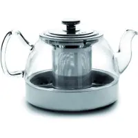 Ibili Glazen Theepot Met Inductiefilter 1200l Zilver