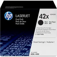 HP 42X (Q5942XD) Toner 2x Zwart - Multipack - Hoge capaciteit