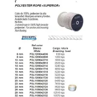 Poly Ropes Superior Polyester Rope 110 M Zwart 22 mm