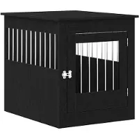 vidaXL Hondenbenchmeubel 64,5x80x71 cm bewerkt hout zwart eikenkleurig