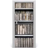Tulup Deursticker - Boekenplank Deurbehang Sticker - 85 cm x 205 cm - Blauw Deursticker - Moderne Deur Sticker - Deursticker voor de Slaapkamer - Deurbehang