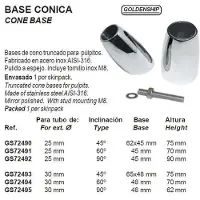 Goldenship 60º Gs72498 Pulpit Base Zilver 30 mm
