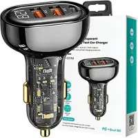 Usams Laadstation. 2x USB, 1x USB-C, 125W snelladen, transparant zwart. Model: CC158CC01 (US-CC158)