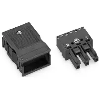 Wago 770-103 Netstekker WINSTA MIDI Bus, recht Totaal aantal polen: 2 + PE 25 A Zwart 25 stuk(s) Carton