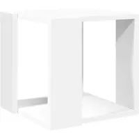 vidaXL Salontafel 32x32x30 cm bewerkt hout wit