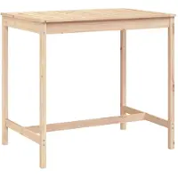 vidaXL Tuintafel 121x82,5x110 cm massief grenenhout