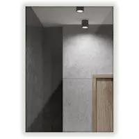 Tulup Spiegel – Rechthoekige Spiegel – 60 cm x 40 cm – Wandspiegel Zonder Lijst – Hal Spiegel – Minimalistische Spiegel – 4000K (Neutraal Licht)