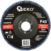 GEKO Zirconia schuurdisc - snelle snede - lange levensduur - 125 mm - korrel 40 - 10 stuks