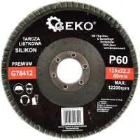 GEKO Silicon Carbide Schuurschijf - 125 mm - Korrel 60 - Voor Steen en Metaal - 10 stuks