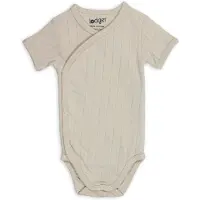 Lodger overslagromper Solid Birch lichtbruin Jongens/Meisjes Katoen Ronde hals - maat 80