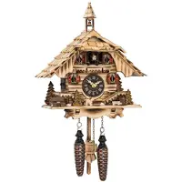 Engstler - 444/22_Q - Koekoeksklok - Kwarts - Notenhout - 31 cm