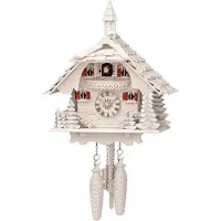 Engstler - 444/3_QM - Koekoeksklok - Kwarts - Notenhout - met muziek - 31 cm
