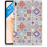 B2Ctelecom Samsung Galaxy Tab S7FE Tablet Back Cover Tiles Color
