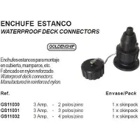 Goldenship Nylon 3 Pins Waterproof Deck Connector Zwart 3A