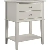 Dorel Home Franklin-Eindtafel met 2 laden in MDF Beige