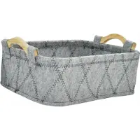 Concord Taja Serie - Decoratieve Opbergmand - 36,5 cm - Donkergrijs