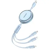 Foneng 3In1 Kabel 1.1M Voor Android Iphones Usb-C Micro Usb