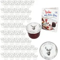 MamboCat Set van 100 bekers 230 ml To 82 Alois Hirsch deksel incl. receptenboekje