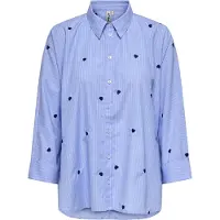ONLY Blouse 'ONLNEW LINA GRACE' marine / lichtblauw / wit