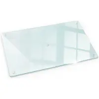Tulup Glazen Snijplank - 52 x 30 cm - Dienblad - Rechthoekig Kookbenodigdheden - Transparant Dienblad - Snijplanken van Glas