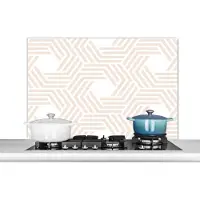 KitchenYeah Spatscherm - Achterwand keuken - Patronen - Design - Beige - Abstract - 100x65 cm