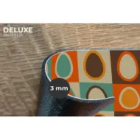 KitchenYeah Placemats - 6 stuks - 45x30 cm - Placemat kunststof - Retro - Patronen - Ei - Borden onderleggers - Decoratie voor op tafel - Keuken tafeldecoratie accessoires - Vinyl onderlegger - Tafelversiering