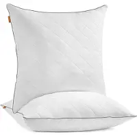 Mazazu - Hoofdkussen - Set van 2 - Gekoeld - Wit - 80x80