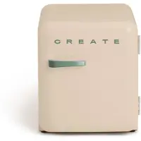 Create - Koelkast in retrostijl - Zand - Handvat Sage - FRIDGE RETRO 48L