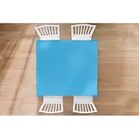 KitchenYeah Tafelkleed - Tafellaken - 120x120 cm - Blauw - Licht - Kleuren - Binnen en Buiten