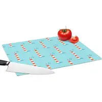 KitchenYeah Glazen Snijplank - 39x28 - Vuurtoren - Blauw - Strand - Patronen - Snijplanken Glas