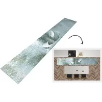 KitchenYeah Keukenloper - Loper keuken - Acrylverf - Structuren - Abstract - 300x50 cm - Keukenloper vinyl