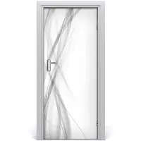 Tulup Deursticker - Abstracte Golven Deur Sticker - 85 cm x 205 cm - Grijs Deursticker - Moderne Deur Sticker - Deursticker voor de Badkamer - Deurfolie
