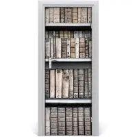 Tulup Deursticker - Boekenplank Deurbehang Sticker - 75 cm x 205 cm - Blauw Deursticker - Moderne Deur Sticker - Deursticker voor de Keuken - Deurbehang