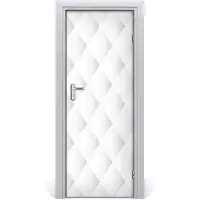 Tulup Deursticker - Ruit Deur plakfolie - 75 cm x 205 cm - Blauw Deursticker - Moderne Deur Sticker - Deursticker voor de Slaapkamer - Deurposter