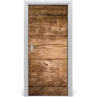 Tulup Deursticker - Oude Borden Deur Sticker - 95 cm x 205 cm - Bruin Deursticker - Moderne Deur Sticker - Deursticker voor de Slaapkamer - Deurfolie