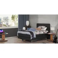 Caresse Boxspring 180x200 - Silver 4650 - Vlak - Meegestoffeerde Pocket Matrassen - Incl. 525 Topper - Urban Light Grey