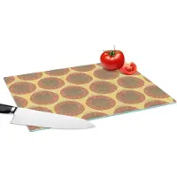 KitchenYeah Glazen Snijplank - 39x28 - Zonnebloemen - Patroon - Zuid-Amerika - Snijplanken Glas