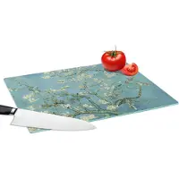 KitchenYeah Glazen Snijplank - 39x28 - Amandelbloesem - Van Gogh - Kunst - Bloemen - Snijplanken Glas