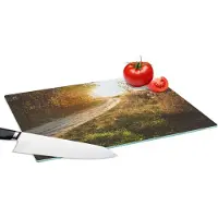KitchenYeah Glazen Snijplank - 39x28 - Pad - Natuur - Boom - Snijplanken Glas