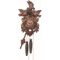 Engstler - 922_QM - Koekoeksklok - Kwarts - Notenhout - met muziek - 30 cm