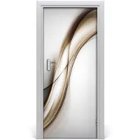 Tulup Deursticker - Bruine Golf Deurfolie - 85 cm x 205 cm - Grijs Deursticker - Moderne Deur Sticker - Deursticker voor de Woonkamer - Deur Sticker